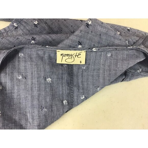 Namaste Floral Wrap Blouse Womens Small - Picture 5 of 8